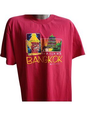 Men's Single Stitch Red XXL Princess Cruise Thailand 2XL Vintage T-shirt